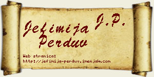 Jefimija Perduv vizit kartica